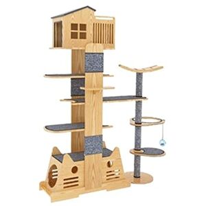 FaLkiN Grand Cadre d'escalade en Bois pour Chat, Planche à gratter, Capsule Spatiale, Plate-Forme de Saut pour Chat, Meubles rampants - Publicité