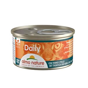 almo nature Daily Mousse avec Thon et Poulet. Nourriture Humide pour Chat Adulte 24 boîtes de 85g - Publicité