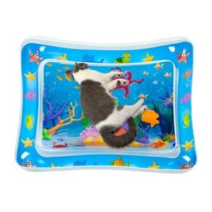 Sghtil Tapis de jeu sensoriel aquatique, tapis de jeu sensoriel aquatique pour chats   Coussin sensoriel d'eau épaissi   Tapis d'eau gonflable pour chat et chien, tapis de jeu sensoriel avec poisson - Publicité