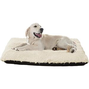 XIEMINLE Matelas de cage pour chien et chat de grande et moyenne taille, lavable, moelleux, anti-anxiété avec fond antidérapant, 120 x 90 x 10 cm, beige - Publicité