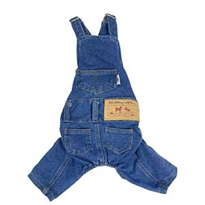 Facynde FacynChien Chemises Vêtements Denim Salopettes Vêtements en Jean pour Compagnie   Pet Dog Denim Jumpsuit Plaid Hoodies Chiot Salopette Doggy Jeans Veste Vêtements pour Petits Chiens - Publicité