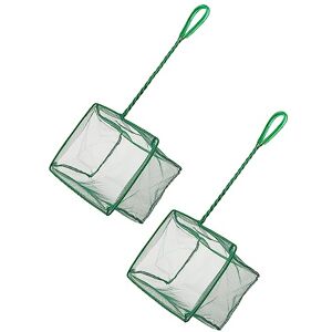 Pawfly 20 cm Filet À Poissons pour Aquarium avec Poignée Métallique Tressée Petit Filet Carré avec Mailles Fines Et Douces Filet De Nettoyage À Écrémage,2 Paquets - Publicité