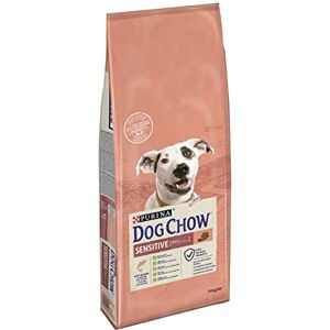 Dog Chow Chien Sensitive Croquettes avec du Saumon pour Chien Adulte 14 kg - Publicité