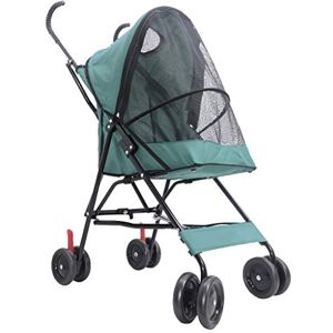 FLEAGE Poussette pour animaux de compagnie, poussette de cage pour chien à 4 roues, chariot pour animaux de compagnie avec sac de rangement, transporteur pliable de voyage pour animaux de compagnie, cha - Publicité