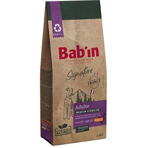 Bab’in Bab'in Signature Medium Stérilisé 12KG Croquettes pour Chiens Stérilisés de Tailles Moyennes Naturelles, Saines et Équilibrées Adaptées aux Besoins Nutritionnels Riche en Poulet - Publicité