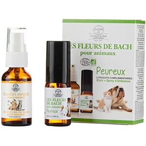 Elixirs & Co Les Fleurs de Bach pour Animaux BIO Programme Complet 1 Elixir + Spray d'ambiance Peureux - Publicité