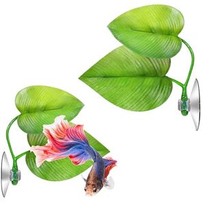 JOCXZI Lot de 2 hamacs pour lit Betta Poisson Plante Artificielle Betta Aquarium Décoration avec Ventouse Simule l'habitat Naturel - Publicité