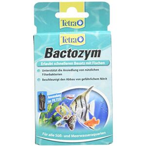 Tetra Bactozym (pour Une bioactivité instantanée dans Le Filtre et l'aquarium, facilite l'entrée des Nouveaux bassins, favorise la décontamination Organique), 10 gélules - Publicité