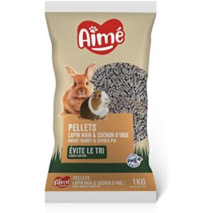 Aimé Granulés Lapin Nain et Cochon d'Inde 1kg Repas Complet Apports Nutritionnels Garantis avec des Granulés Savoureux à Texture Croquante - Publicité