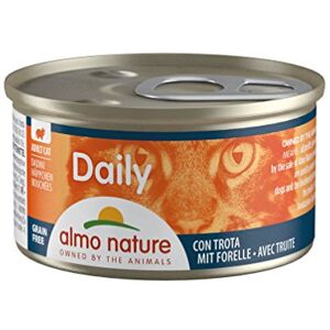 almo nature Daily morceaux avec Truite. Nourriture humide pour chat adulte 24 boîtes de 85g - Publicité