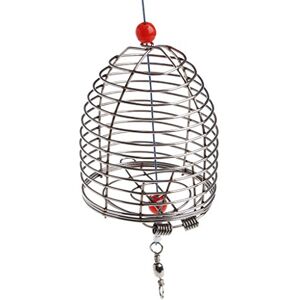 Gissroys Cage d'alimentation pour petits appâts pour crevettes d'aquarium Panier tricoté en acier inoxydable pour épinards secs Chauffage lumineux Thermomètres Gravier Sable Décoration filtrante - Publicité