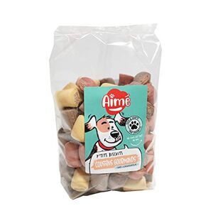 Aimé AIME Biscuits pour Chien Friandises pour Chien Enrichies en Vitamines A D3 et E Sac de 500G - Publicité