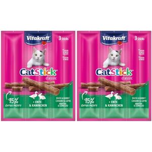 Vitakraft Cat-Stick Mini Friandise Premium pour Chat Canard/Lapin Sachet Fraîcheur de 3 Sticks (Lot de 2) - Publicité