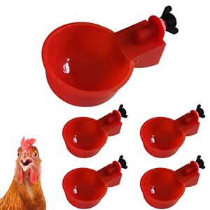 Linsition Gobelets À Eau pour Poulet 2/5/12 Pièces Gobelets pour Abreuvoirs pour Volaille, Mangeoire À Eau pour Poulet, Abreuvoir Automatique pour Poulet, Abreuvoirs Automatiques pour Poussins Poule Canard - Publicité