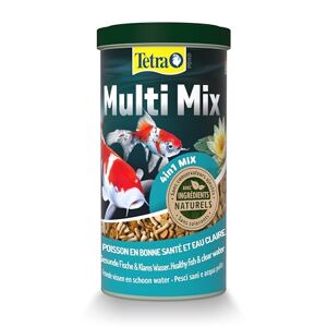 Tetra Pond Multi Mix – Alimentation Quotidienne pour Différentes Espèces de Poissons de Bassin Mélange Complet d'Aliments : Flocon, Stick, Wafer, Gammarus Favorise Vitalité et Energie 1 L - Publicité