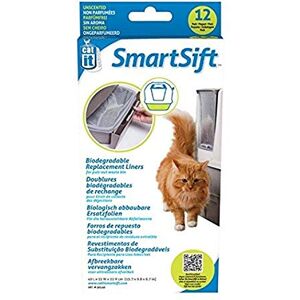 Catit Sac Biodégradable 12 Sacs pour Tiroir pour Maison de Toilette Smartsift Chat - Publicité