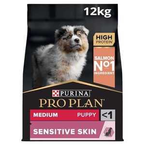 Pro Plan Medium Puppy Sensitive Skin Riche en Saumon 12 KG Croquettes pour chiots de taille moyenne ayant une peau sensible - Publicité