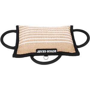 DINGO GEAR WWW.DINGOGEAR.COM 1977 Dingo Gear Coussin de Morsure pour Entraînement K9, Obéissance, IGP, Sessions de Morsure pour Chiens des Forces Spéciales, Coin Renforcé avec 3 Poignées, Jute Naturel, Dureté Souple (S00520) - Publicité