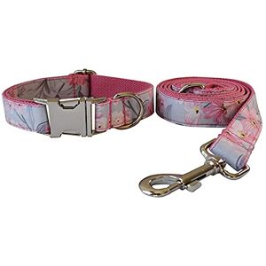 HUANSUN Collier de Chien et Laisse pour Chien Ensemble combiné rétractable Automatique Colliers Bowknot Ceinture de Cou de Chien Accessoires pour Chat, Ensemble de Laisse de Collier de Chien, L - Publicité