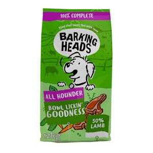 Barking Heads Alimentation Sèche pour Chien, Chop Lickin' Lamb, 100% Naturelle, Agneau Nourri à l'herbe, sans Saveur Artificielle, Important pour la Santé des Articulations, 12 kg - Publicité