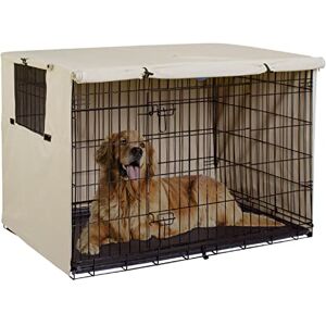 Explore Land Housse de Cage pour Chien de 91,4 cm en Polyester Durable, Ajustement Universel pour Cage de Chien métallique (Brun Clair) - Publicité