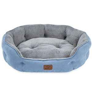 Bedsure Grand Lit pour Chat Lavable Lit pour Chat pour Chats d'Intérieur et Chatons, Petit Canapé pour Chat avec Fond Antidérapant pour Chiots, Rond, Marine,63x53x20cm - Publicité