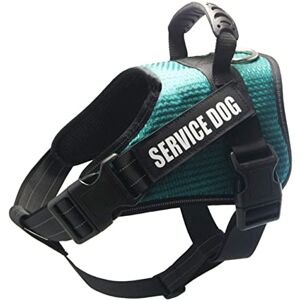 HUANSUN Harnais pour Chien pour Grands Chiens Harnais sans Traction pour Chien avec poignée en Caoutchouc Souple Gilet de Dressage pour Animaux de Compagnie avec Poitrine Amovible, Vert, XL 76 114 cm - Publicité