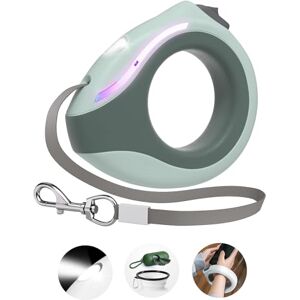 Blanlody Laisse Chien Enrouleur 3m pour Gros rétractable Travers Le Poignet Laisse Chien Lampe de Poche LED et RGB pour Le Dressage et Le Promenade, Bol pour Pliable et Sac a Crottes Chien (Vert) - Publicité