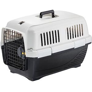 Ferplast Caisse de Transport Chat Clipper 2, IATA, Cage de Transport pour Petits Chiens et Chats Max 8 Kg, Boite Transport, Voyage Animaux Voiture Avion Train, 57x37xh 36 cm, Fermeture Sécurisée - Publicité