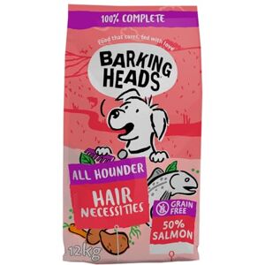 Barking Heads Alimentation sèche pour chien Pooched Salmon 100% naturelle, saumon, sans saveurs artificielles, important pour une peau et un pelage en pleine santé, 12 kg - Publicité