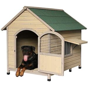 JYCCH Niche pour Chien en Bois étanche, Niche pour Chien extérieur, Grande Niche pour Chien avec Porte résistante aux intempéries, pour Chiot Chat Petit Moyen Grand s, 26,77 × 27,55 × 29 - Publicité