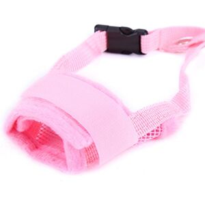 feiling Quick -Fit Muselière pour Chien Confortable et Respirant Corbeilles Anti-aboiement, Panier pour Chien en Maille Museau pour Petit Moyen Chiens (S, Rose) - Publicité