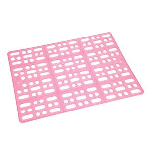 Nikou Tapis de cage à lapin durable, tapis de nid facile à nettoyer, tapis pour animaux de compagnie, tapis de pied en plastique qui fuit avec conception de trou pour les poux de chinchilla de cobaye(Rose) - Publicité