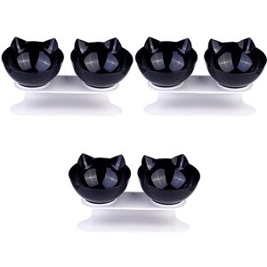 POPETPOP 3 Pièces Oreilles De Chat Bol De Chat en Plastique Bicolore Bol De Chien Bol De Nourriture pour Chat Bol Double pour Animaux De Compagnie Accessoires Gamelle pour Chien Le Chat - Publicité