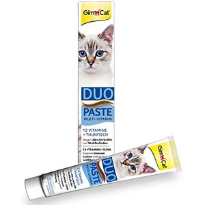 GimCat Duo Pâte Multi-Vitamin et Thon Ses précieuses vitamines augmentent les défenses immunitaires et le bien-être de votre chat 1 tube (1 à 50 g) - Publicité