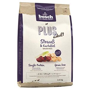 Bosch HPC PLUS Autruche et pomme de terre Croquettes pour chiens adultes de toutes races mono-protéine sans céréales 1 x 2,5 kg - Publicité