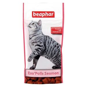 Beaphar – Friandises Exo’Poils goût Saumon, friandises au Malt pour Chat – Empêche la Formation de Boules de Poils+  – Friandises Bien-Être à l'herbe à Chat pour Chat – Complément Alimentaire - Publicité