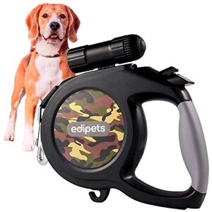 Edipets , Laisse Chien, Enroleur, avec Lampe de Poche LED, pour Le Dressage et la Promenade, avec Design de Camouflage Militaire. Publicité