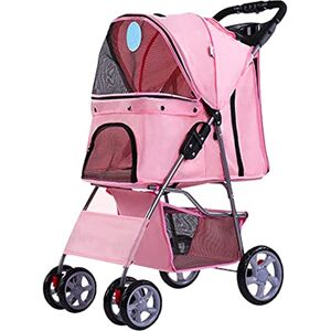 Begonial Poussette de voyage pour animaux pour chiot Jogger Carrier 4 roues petit chariot pour animaux sac à bagages landau pour chiens et chats (D) - Publicité