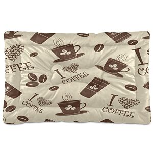Boccsty I Love Coffee Tapis de lit pour animal domestique Motif cœur de grains de café 45,7 x 61 cm - Publicité