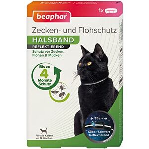 Beaphar Collier Anti-puces et Anti-tiques pour Chat   Protection Contre Les tiques pour Chat   réfléchissant Collier Insectifuge tiques & puces   avec Fermeture de sécurité   1 STK - Publicité