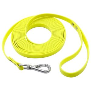 BUUNHI Laisse pour Chien Longue Laisse de Chien Durable imperméable à l'eau en Plein air pour Animaux de Compagnie Corde de Formation en Plein air Camping Longe pour Chien (Color : Yellow, Size : XXL 15m - Publicité