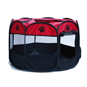 CLQ Parc pour Animaux De Compagnie Portable Pliable pour Chiot Chien Chat Lapin Cochon d'Inde Petits Animaux Caisse Cage Extérieur Intérieur Facile Voyage Chenil Tente Taille S - Publicité