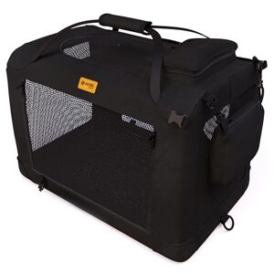 PETPROVED Cage de Transport Chien Caisse de Transport pour Chien Chat Niche Sac de Transport pour Chiens Caisse Transport Voiture Cage Chien Panier 70x52x52 cm - Publicité