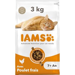 Iams for Vitality Senior Cat Food with Fresh Chicken for Older Cats of 7+ years, 3 kg - Publicité