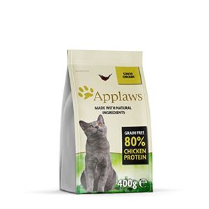 Applaws Nourriture Sèche Naturelle Sans Grains et Complète au Poulet pour Chats Séniors Sac Refermable de 400g - Publicité