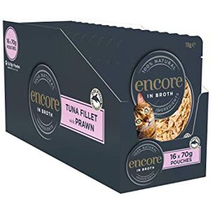 Applaws Encore Natural Nourriture Humide pour Chat, Filet de Thon avec crevettes dans Un Sachet de 70 g (16 x 70 g) - Publicité