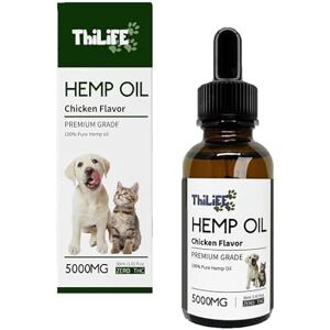 Thilife Huile de Graines de Chanvre pour Chiens et Chats   Gout Poulet   Naturelle et Riche en Oméga 3,6,9  Vitamines A/B/D/E   pour Problèmes Articulaires, Système Immunitaire et Gestion du Stress - Publicité