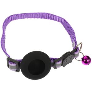 UKCOCO Collier De Chat Col Grelot Petit Collier pour Animaux De Compagnie Colliers De Chaton Échappés Animal De Compagnie Collier De Cloche De Chat Plastique Violet Cravate Réfléchissant - Publicité