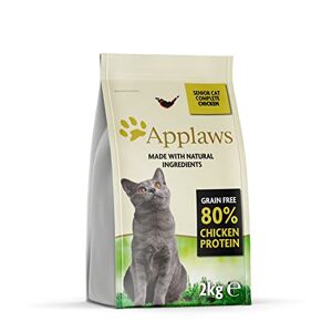 Applaws Complete Natural Grain Free Chicken Flavour Dry Cat Food for Senior Cats sac de 2 kg - Publicité